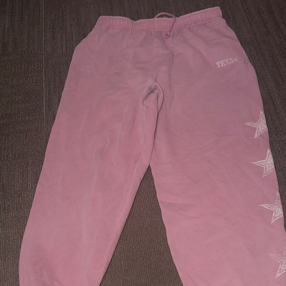 PINK Victoria's Secret Light Pink Star Joggers